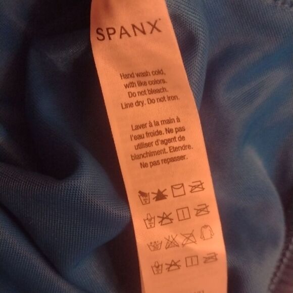 NWT Spanx Shaping Swimsuit One-piece Bayside Blue Halter 12 - Picture 6 of 16